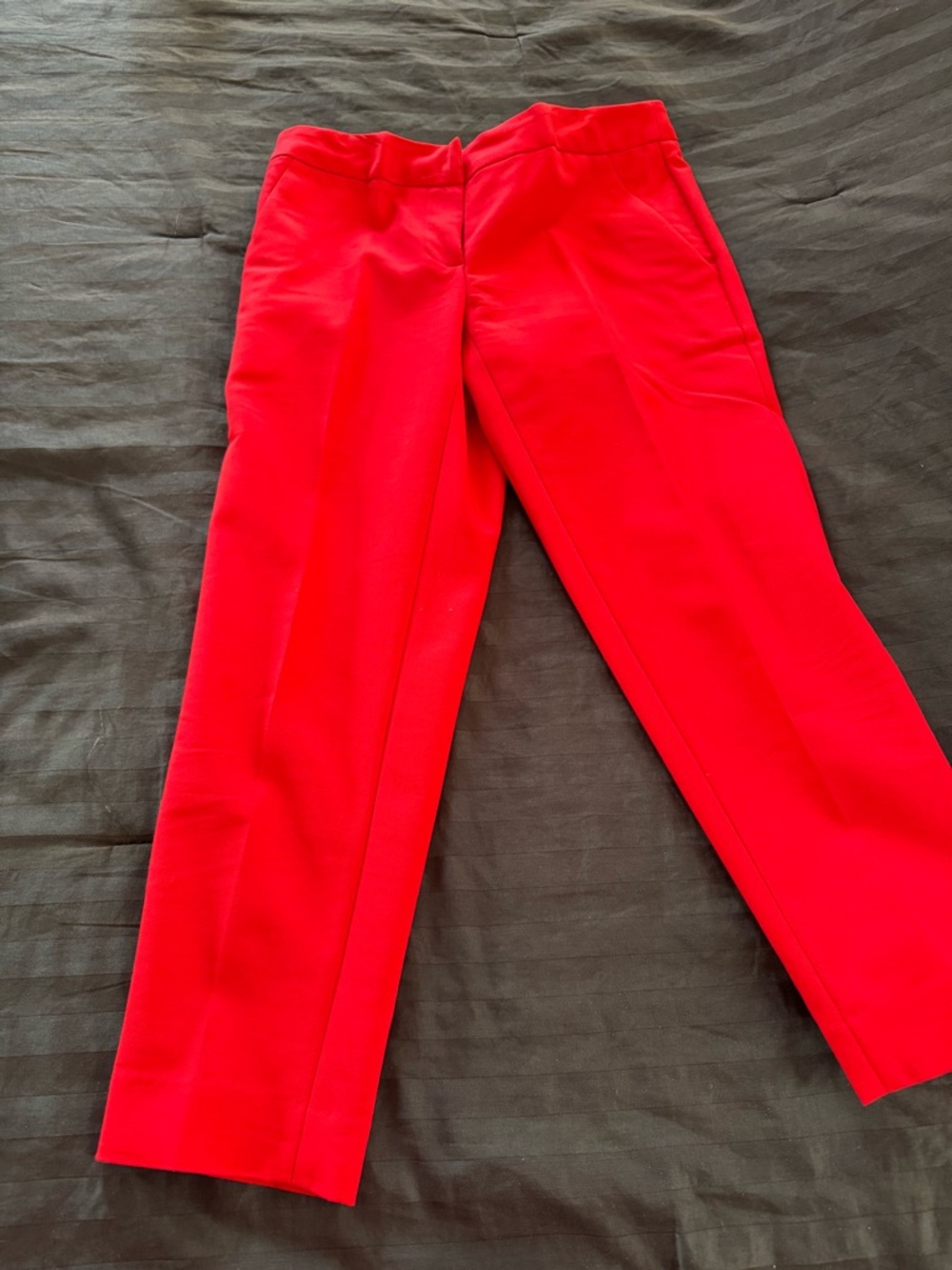 Amanda & Chelsea Vibrant Red High-Waist Dress Pants